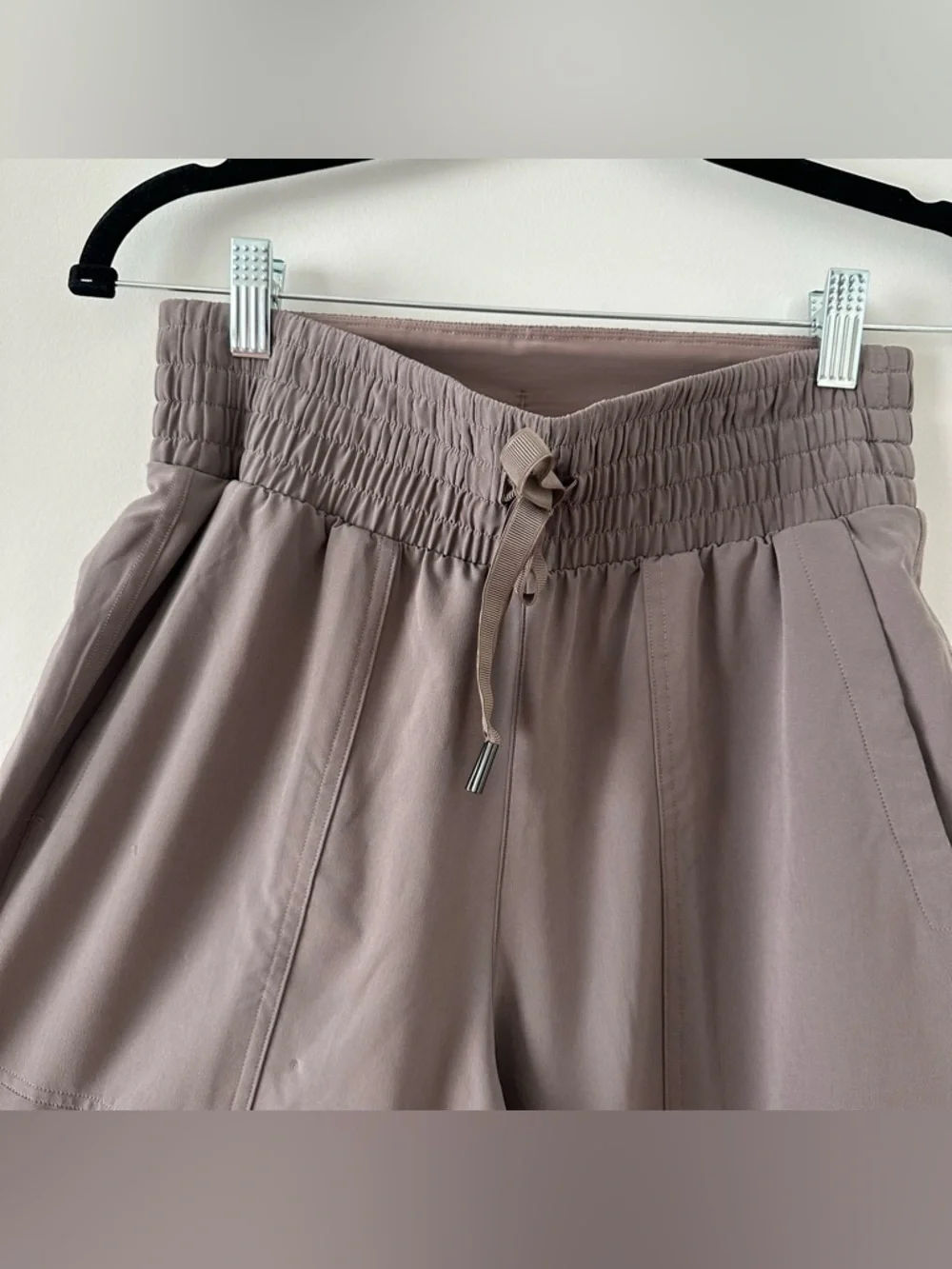 Spanx Out Of Office Cargo Joggers Sweatpants Smoke Taupe Brown Drawstring Small - Picture 5 of 13